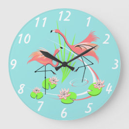 Flamingo Fandango Duo Uhr rund