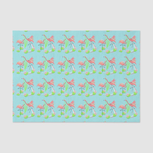 Flamingo Fandango Multi Duo Papiertaschentuch Seidenpapier (Vorderseite)