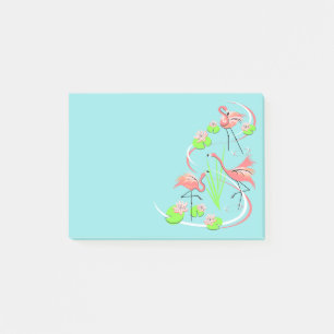 Flamingo Fandango Trio Post-it Note horizontal Klebezettel