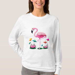 Flamingo Fantasy Pond T - Shirt Long Sleeve