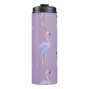 Flamingo farbiger Regenbogenvogel. Schöne nahtlos Thermosbecher