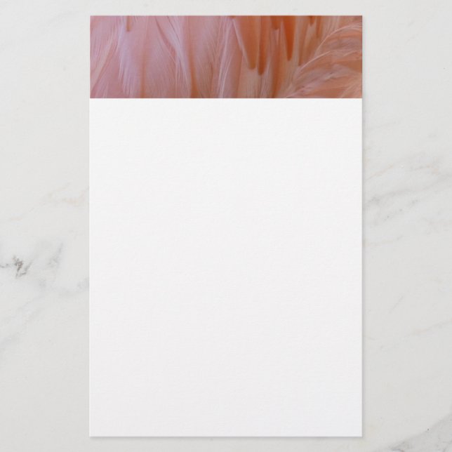 Flamingo Feathers in Pink-Schatten Briefpapier (Vorderseite)