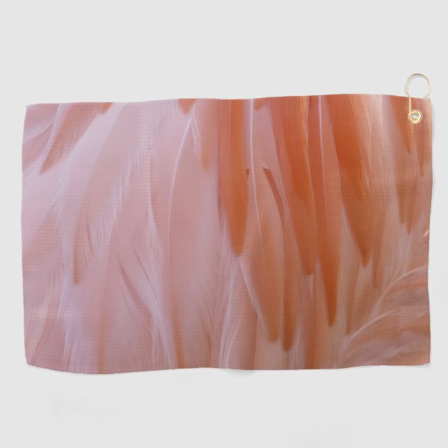 Flamingo Feathers in Pink-Schatten Golfhandtuch (Horizontal)