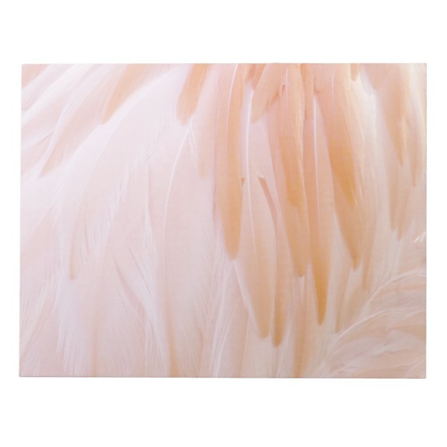 Flamingo Feathers in Pink-Schatten Notizblock (Vorderseite)