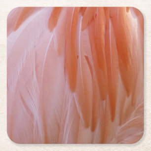 Flamingo Federn in Rosa-Tönen Rechteckiger Pappuntersetzer