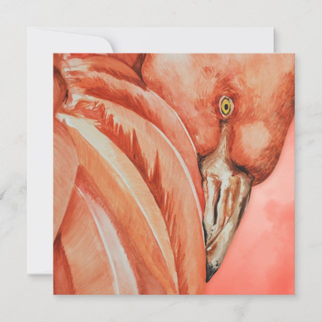 Flamingo Feiertagskarte (Vorderseite)
