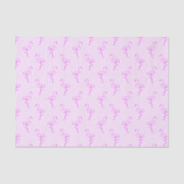 Flamingo Fever Pink Tropical Pattern Seidenpapier (Vorderseite)