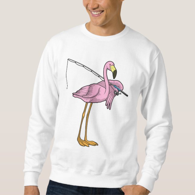 Flamingo Fishing Fisher Sweatshirt (Vorderseite)
