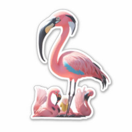 Flamingo Flair Dekorieren mit Stilklebern Aufkleber