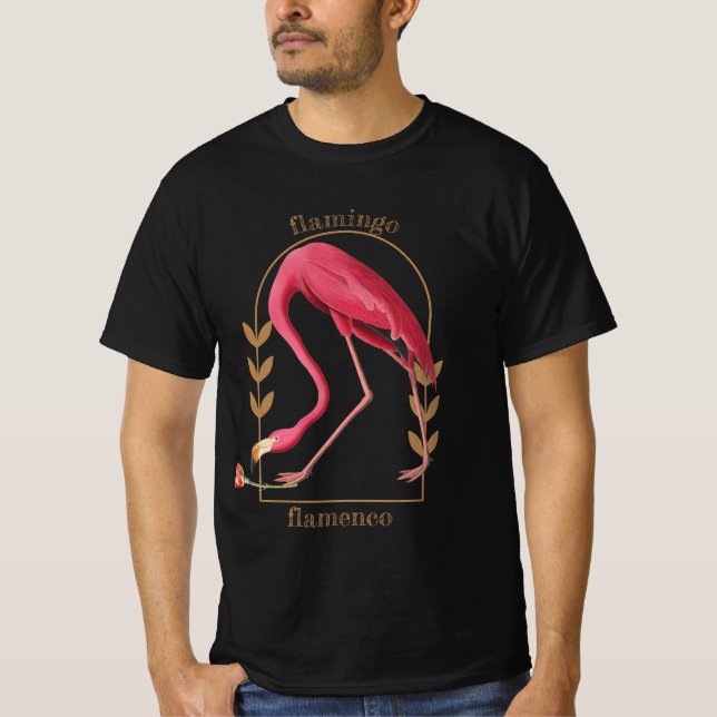 Flamingo Flamenco Männer T-Shirt (Vorderseite)
