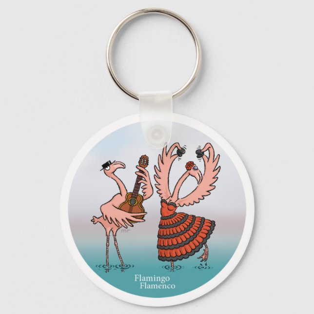 Flamingo Flamenco Schlüsselanhänger (Vorderseite)