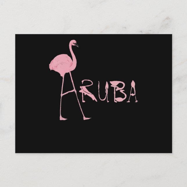 Flamingo | Flaming Aruba Liebhaber Einladungspostkarte (Vorderseite)