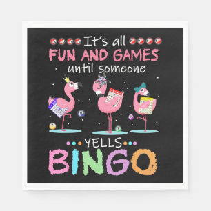 Flamingo   Flaming Bingo Funny Serviette