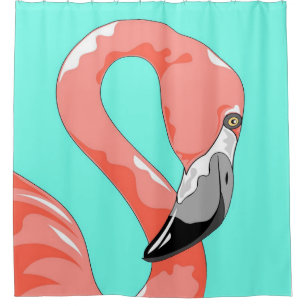 Flamingo Flamingo Bird Print Art Gift Liebhaber Duschvorhang