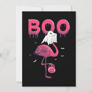 Flamingo  Flamingo Boo Ghost Halloween Save The Date