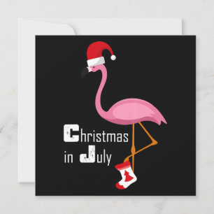 Flamingo   Flamingo Christmas im Juli Funny Party Einladung