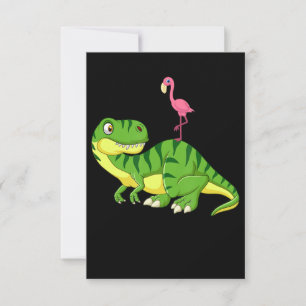 Flamingo   Flamingo Dinosaur Liebhaber RSVP Karte