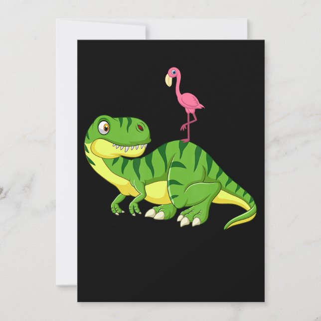 Flamingo | Flamingo Dinosaur Liebhaber Save The Date (Vorderseite)