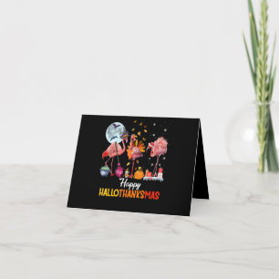 Flamingo Flamingo Erntedank Halloween Dankeskarte