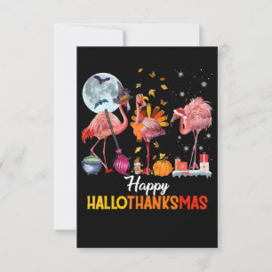 Flamingo Flamingo Erntedank Halloween RSVP Karte