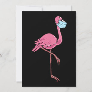Flamingo Flamingo-Frauen in einer Gesichtsmaske Feiertagskarte