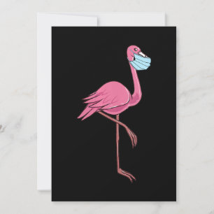 Flamingo   Flamingo-Frauen in einer Gesichtsmaske Save The Date
