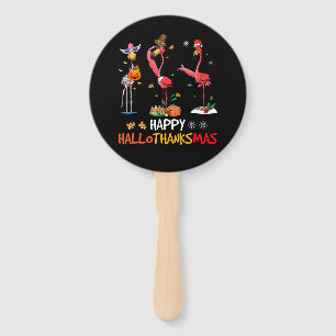 Flamingo Flamingo Happy HalloThanksmas Fächer