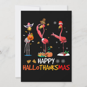 Flamingo Flamingo Happy HalloThanksmas Save The Date