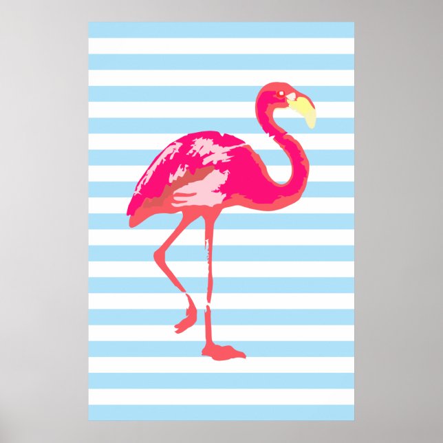 Flamingo, Flamingo-Poster, Sommerposter, Poster (Vorne)