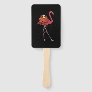 Flamingo Flamingo Riding Sloth Animal Lover Gesch Fächer