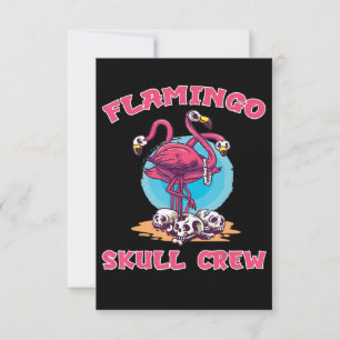 Flamingo Flamingo Skull Crew Dankeskarte