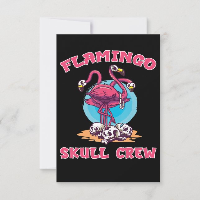 Flamingo Flamingo Skull Crew Dankeskarte (Vorderseite)