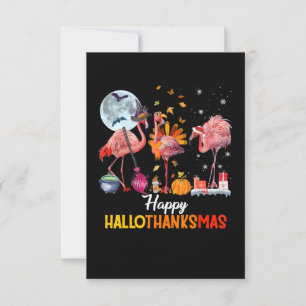 Flamingo Flamingo Thanksgiving Halloween Christmas Einladung
