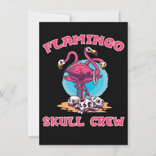 Flamingo   Flamingo Totenkopf-Crew Halloween-Kostü Einladung
