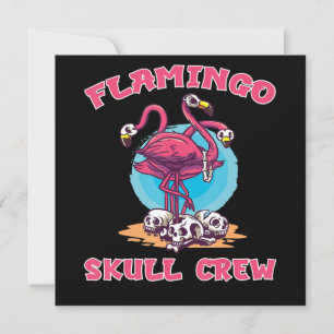 Flamingo Flamingo Totenkopf-Crew Halloween-Kostü Einladung