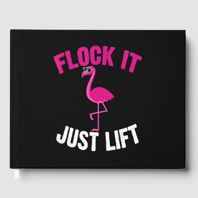 Flamingo | Flamingo Weightlift Flock Gästebuch (Vorderseite)