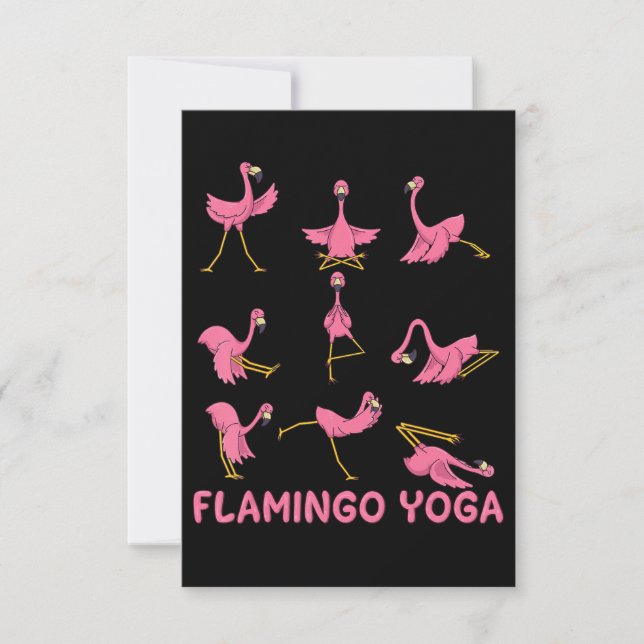 Flamingo Flamingo | Yoga Pose Meditation RSVP Karte (Vorderseite)