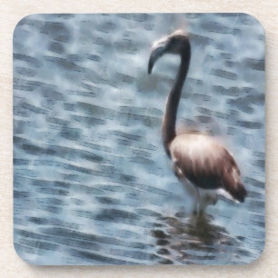 Flamingo Fledgling Watercolor Getränkeuntersetzer