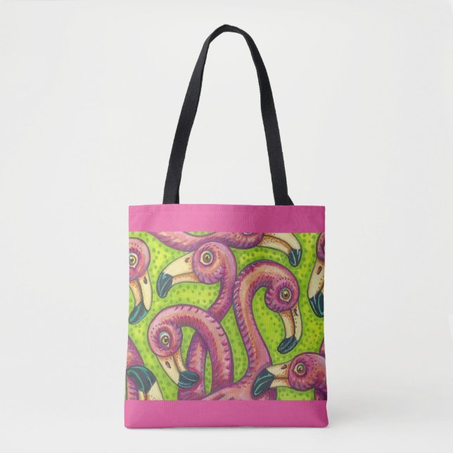 Flamingo Fling Farbige TOTE BAG (Vorderseite)