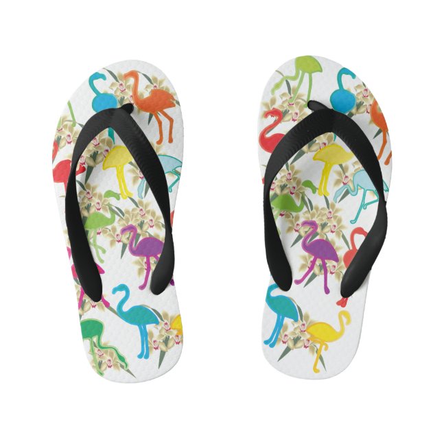 Flamingo-Flip-Flops Kinderbadesandalen (Fußbett)