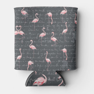 Flamingo Flock: Dunkelgrau Vintag. Dosenkühler