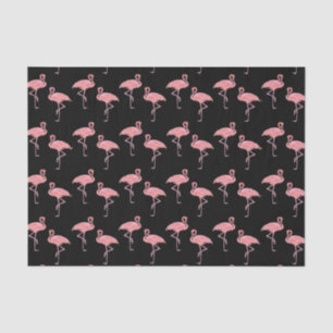 Flamingo Flock Pattern Hot Pink Seidenpapier