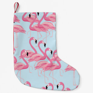 Flamingo Flock: Tropische Vintage Printwerbung Kleiner Weihnachtsstrumpf