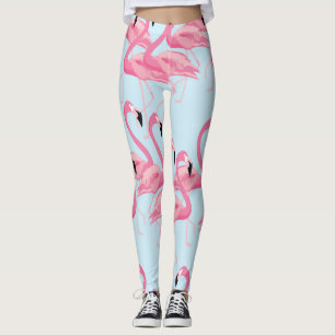 Flamingo Flock: Tropische Vintage Printwerbung Leggings