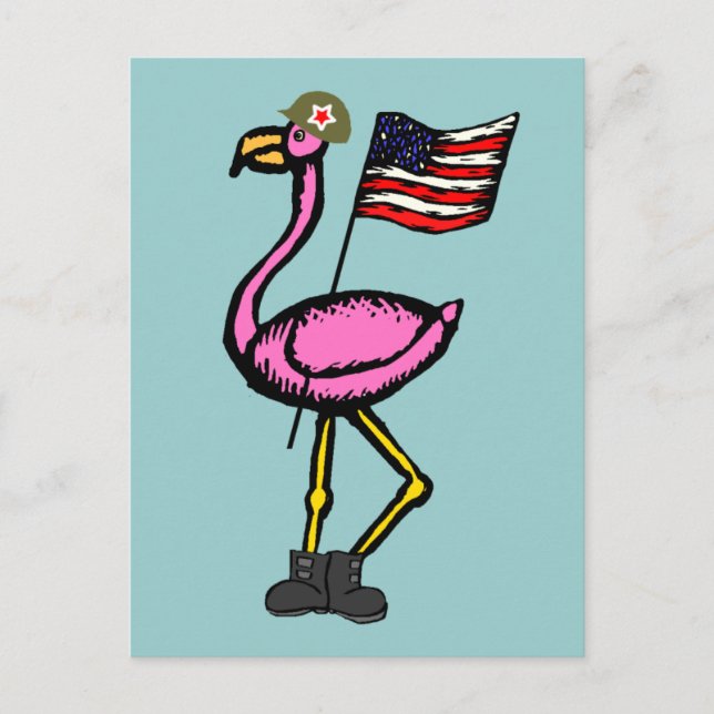 Flamingo Follies Postkarte (Vorderseite)