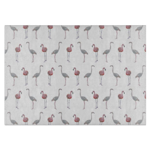 Flamingo Frenzy Glass Cutting Board (Farbe wählen) Schneidebrett