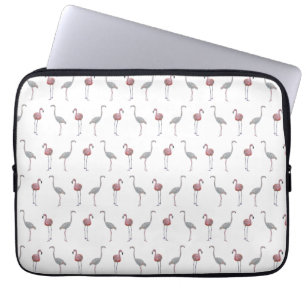 Flamingo Frenzy Laptop Sleeve (weiß)