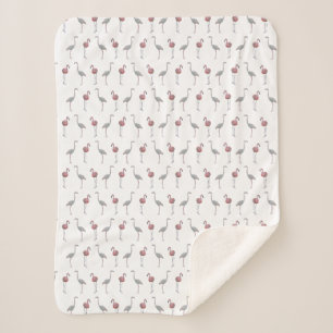 Flamingo Frenzy Sherpa Blanket (Farbe wählen) Sherpadecke