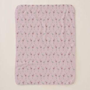 Flamingo Frenzy Sherpa-Decke (Staubrosa) Sherpadecke