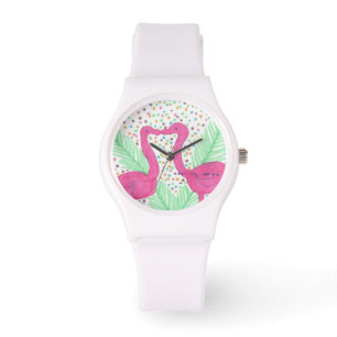 Flamingo Fun Print Wrist Watch Armbanduhr